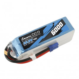 Gens ACE LiPo - 6S 6000mAh 22,2V 6S1P (45C) EC5 Plug